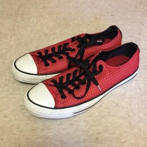 Converse Red-Textured Sneakers